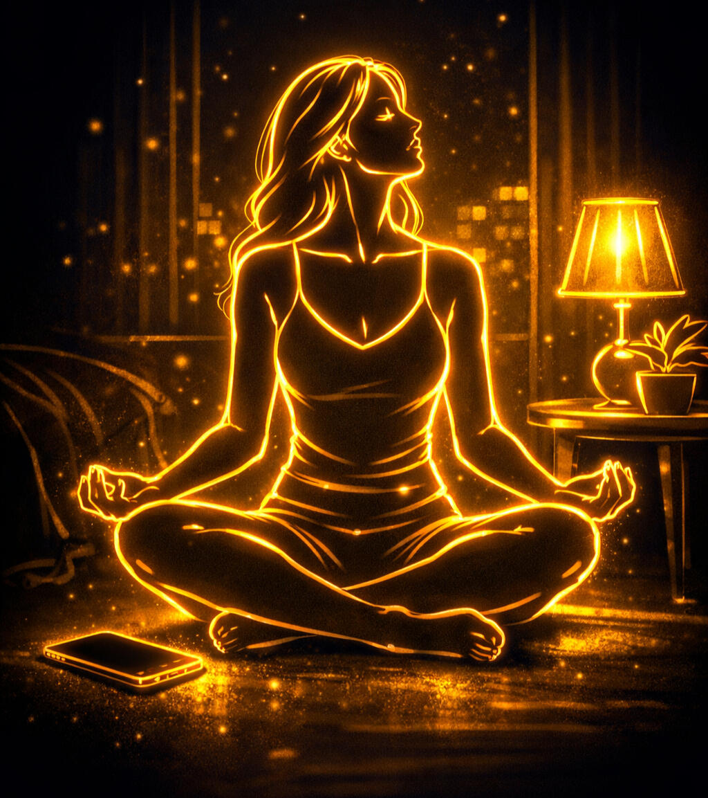 Back in your body, back in your power, strong to put the phone down